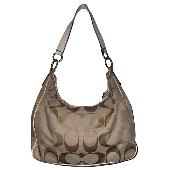 Coach Signature Stripe Convertible Hobo Bag (Shoulder & Crossbody) - Picture 2 of 14